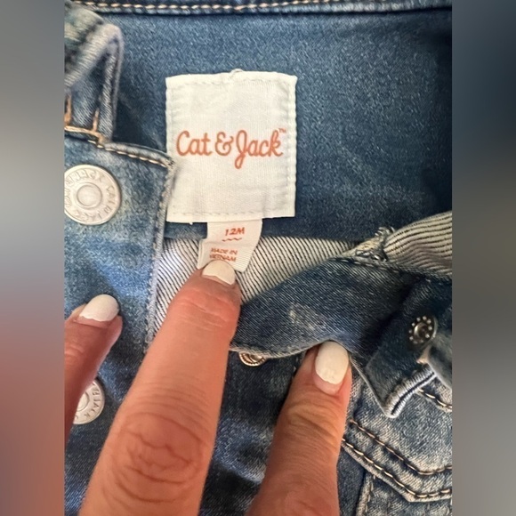 Cat and jack 12 m baby girl Jean jacket denim EUC - Picture 2 of 3